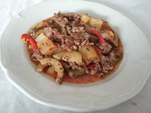 Mijotée à la viande hachée et aux légumes façon tajine