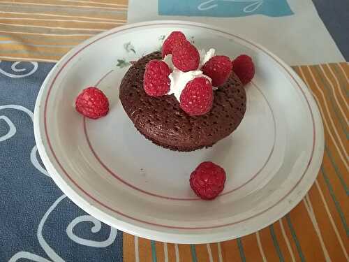 Moelleux au chocolat et aux framboises