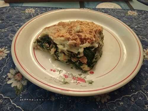 Parmentier de saumon aux épinards