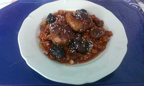 Paupiettes de veau aux pruneaux, figues et abricots secs