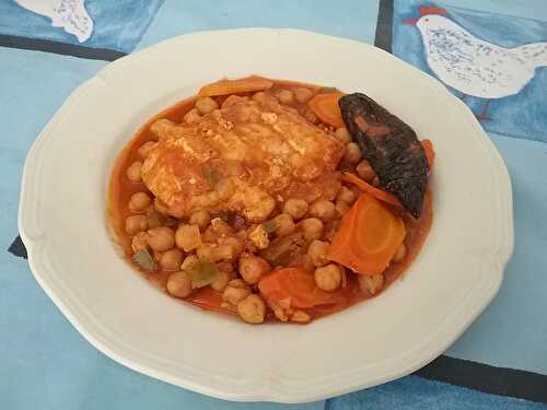 Pavés de saumon aux épices aux pois chiches