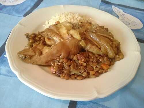 Pieds de veau aux lentilles à la marocaine