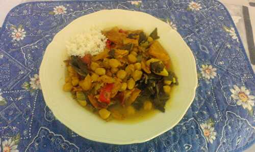 Potage andaluz de morue aux pois chiches et aux blettes - Potaje de vigilia de bacalao y garbanzos