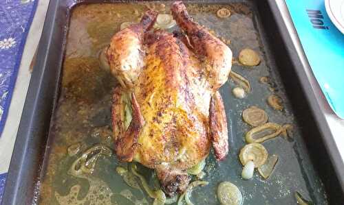 Poulet rôti mariné à l’ail et au citron à la Tenarense