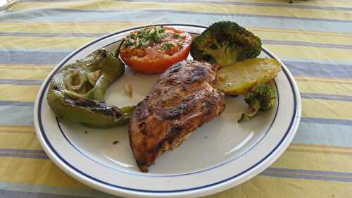 Poulet taillé en morceaux au barbecue