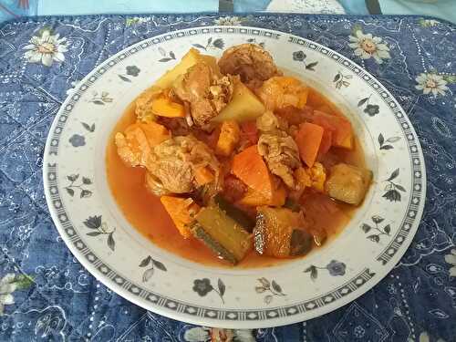 Ragout de dinde et légumes épicés