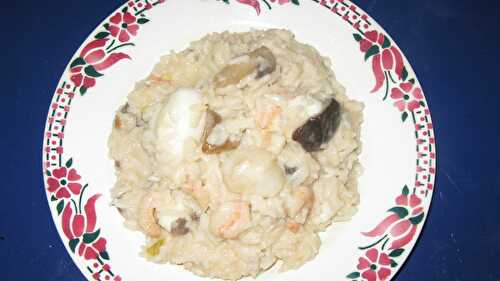 Risotto aux fruits de mer et champignons des bois