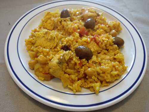 Riz au poulet onctueux comme dans los montes de Màlaga