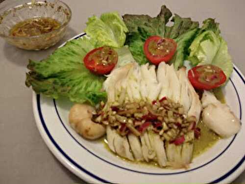 Salade d’aile de raie et vinaigrette orientale