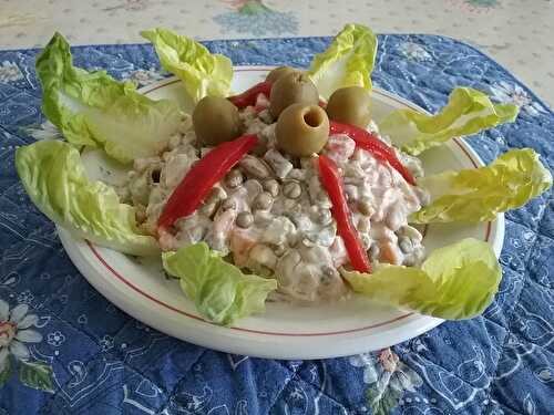 Salade russe au fromage blanc