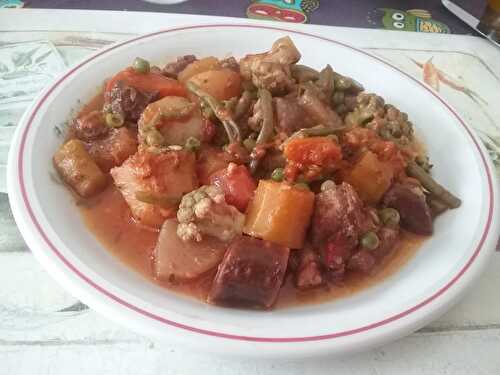 Sauté de boeuf et macédoine de légumes variés