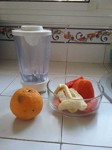 Smoothie papaye banane et orange