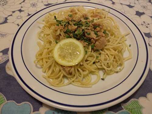 Spaghetti au thon à la sauce de citron