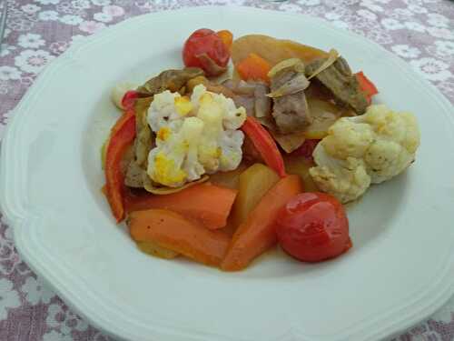 Tajine de boeuf et chou-fleur au citron confit