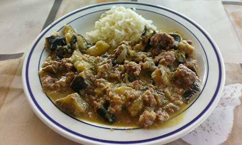 Tajine de mouton aux aubergines épicées