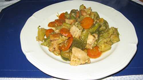 Tajine de poulet au brocoli et citron confit