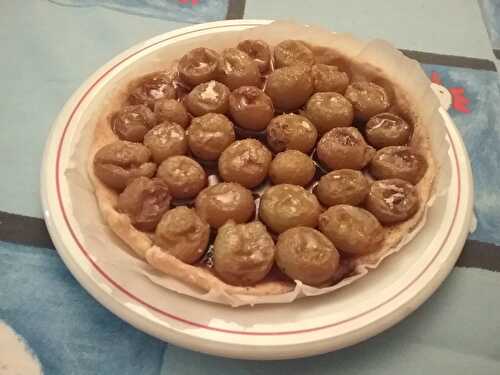 Tarte aux raisins blancs et au chocolat