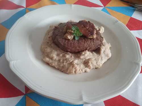 Tournedos de boeuf Rossini sur lit de purée de céleri rave