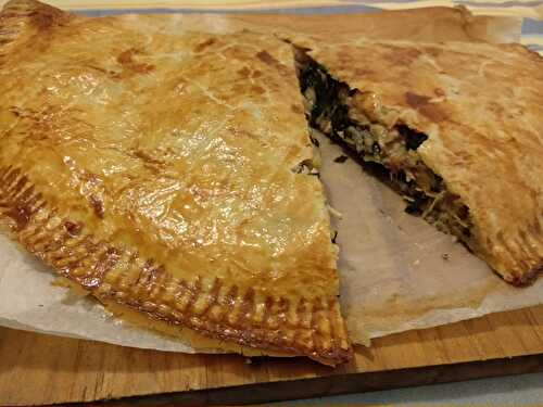 Tourte aux blettes et lardons au lait de soja