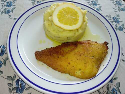 Limande meunière et purée de pommes de terre au citron