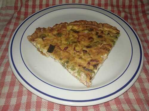 Tarte aux poireaux et au jambon blanc