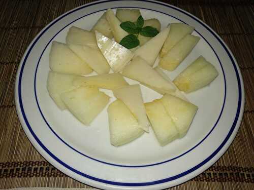 Fromage manchego et melon peau de crapaud