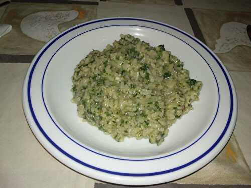 Risotto au pesto de céleri