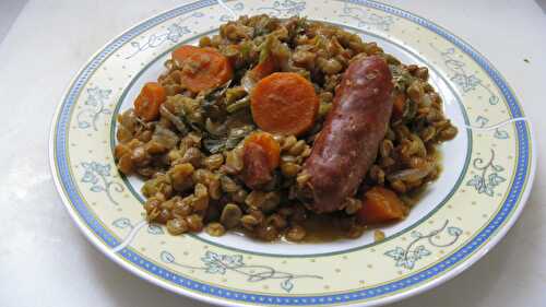 Lentilles aux chorizos et épices