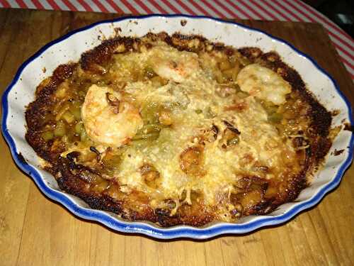 Endives aux crevettes roses gratinées