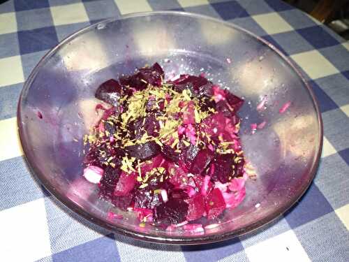 Salade de betteraves rouges et navets blancs