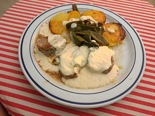 Médaillons de filet mignon de porc à la crème d’ail