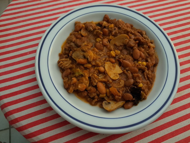 Chili con carne spécial aux haricots rouges et maïs