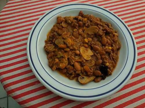 Chili con carne spécial aux haricots rouges et maïs