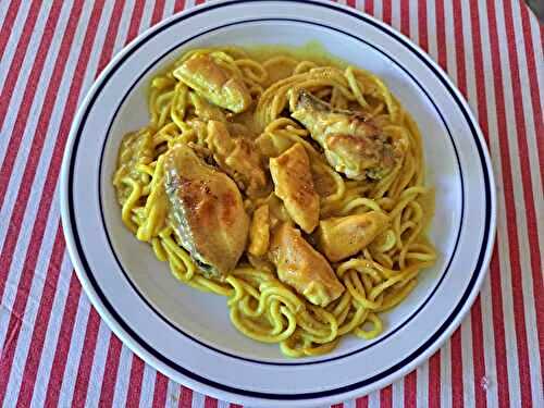 Poulet au citron et tagliatelle fraîches à la sauce citron