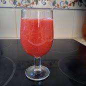 Smoothie de banane et pastèque aux nectarines