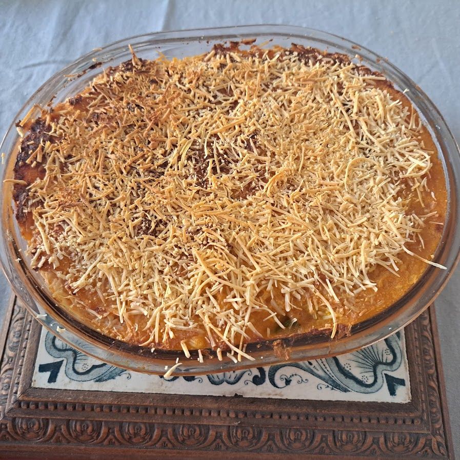 Hachis parmentier de morue au curry et aux tomates