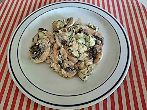 Salade de concombres et de champignons à la crème mentholée