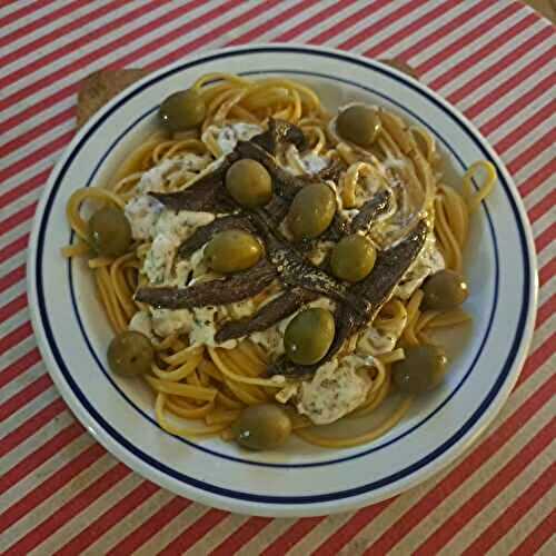 Tallarine aux filets d’anchois et crème d’estragon