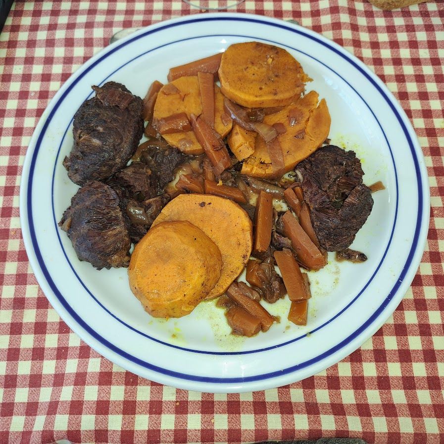 Ragoût de joues de bœuf aux patates douces