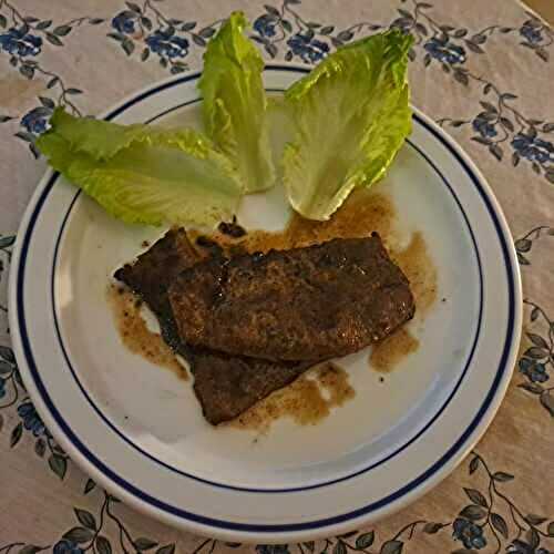 Foie de veau poêlé au vin blanc sec