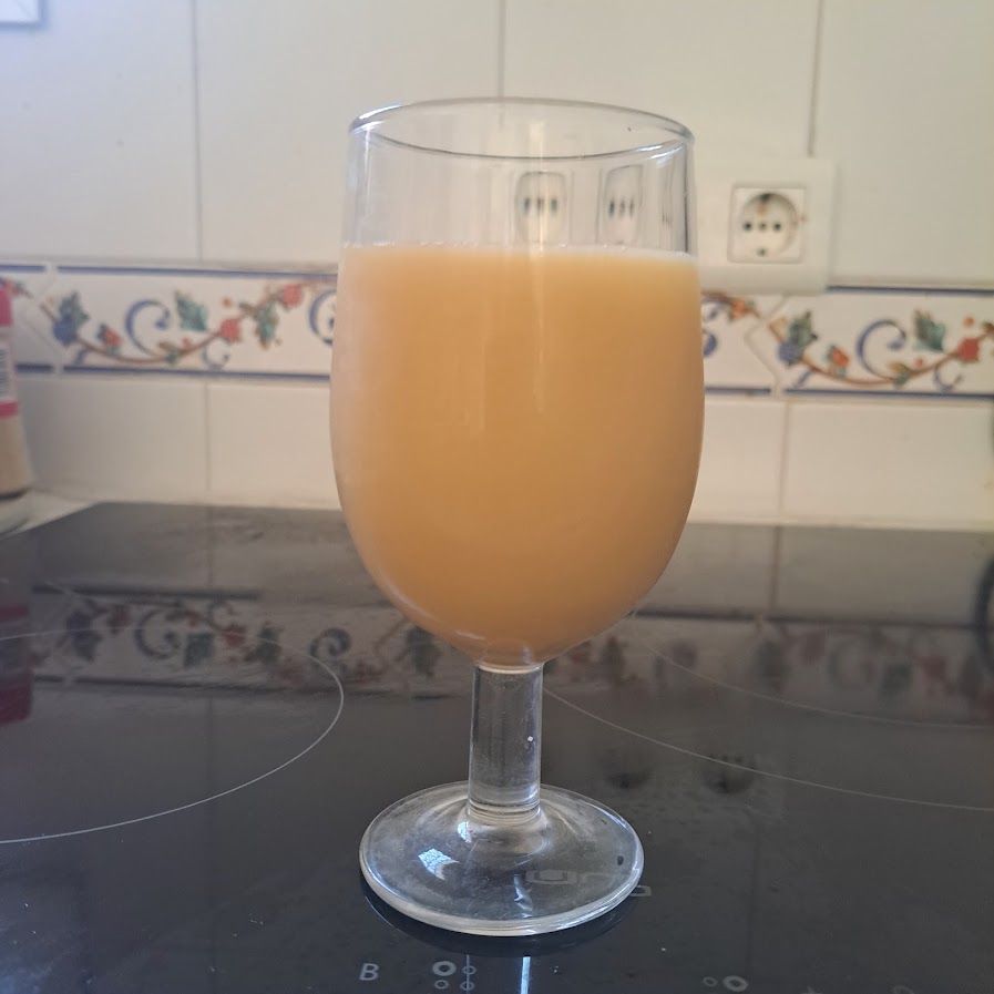 Smoothie de bananes et de fruits de la passion ( maracuya )