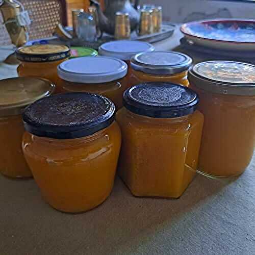Confiture bio de mangues du jardin
