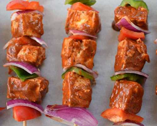 Ces brochettes de shish-taouk végétariennes sur le BBQ sont un vrai délice (Facile à faire!)