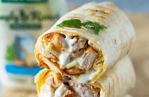 Ces délicieux petits wrap au poulet à la sauce ranch sont absolument parfait!