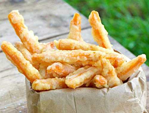 Ces frites de patates douces au tempura de noix de coco sont juste trop parfaites...