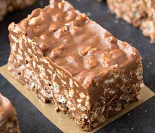 Des barres crunchies au chocolat et beurre d'arachides prête en 3 minutes!