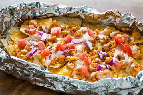 Des nachos au poulet sur le BBQ qui sont vraiment faciles à faire... (Miam!)