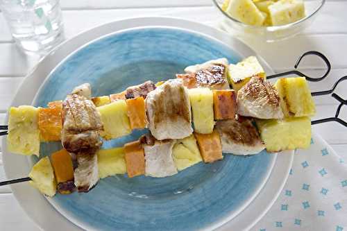 Dinde, ananas, patates douces... des brochettes faciles à faire sur le BBQ (Et un repas complet!)