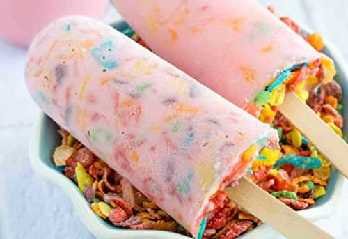 La délicieuse recette de popsicles déjeuner au lait et céréales! (Très bon)