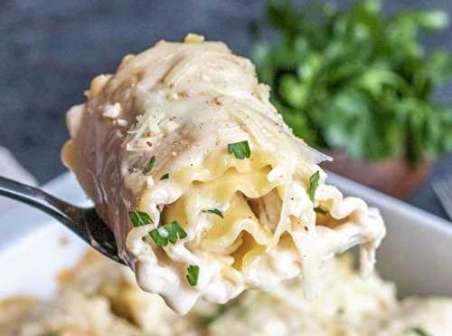 La délicieuse recette de rouleaux de lasagne au poulet Alfredo!